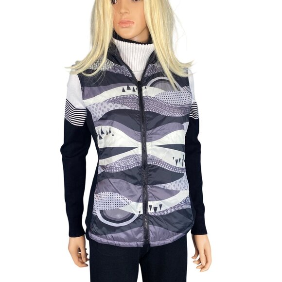 Krimson Klover Jackets & Blazers - NWT Krimson Klover Sela Reversible Vest W's M Black Gray Ski Apres MSRP$149